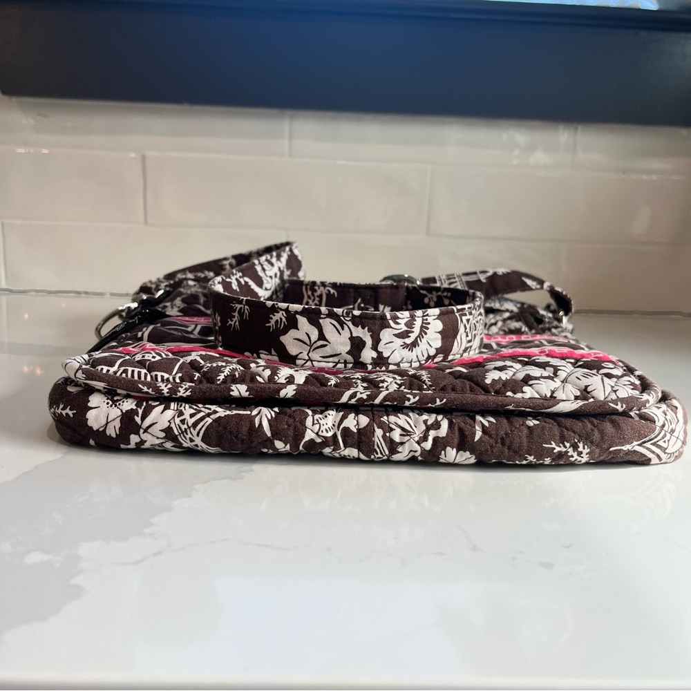 Vera Bradley Retired Imperial Asian Toile Brown Pink Crossbody Messenger Bag EUC - Picture 6 of 16